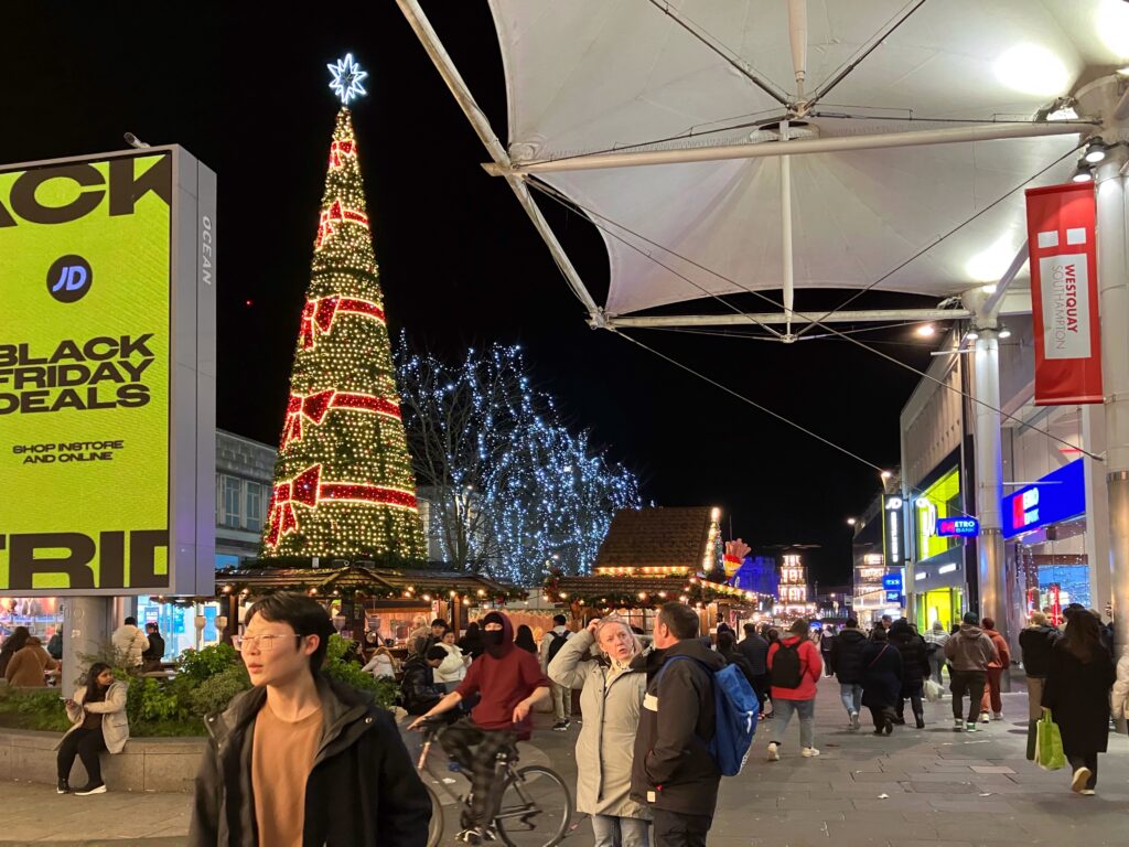 Christmas market scene